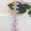 clothing accessories purple rosebud chain loop ribbon braid flower lace trim