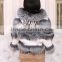 New Design Ladies Rex Rabbit Fur Jacket With Bat Sleeve / Fur Coat                        
                                                Quality Choice