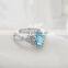 Exquisite 925 silver wedding oval shape sky blue topaz ring .natural gemstone ring