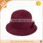 New Women Vintage Round Solid Color French Cloche Faux Wool Hat