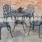 NEW! 3 PIECE TULIP CAST ALUMINUM BISTRO SET - ANTIQUE COPPER - 4 CHAIRS + TABLE