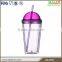 Timely Service couple colored 16oz plastic coffee mug cup