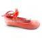 New! jewel &flower satin beautiful children flat shoes