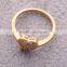 Hot Sale Mother's Day Gift Noble Jewelry Crytstal Rings Heart Shaped Gold Plateing Rings //