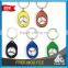 Low MOQ cheap supermarket metal trolley coin keychain