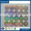 3d/2d square silver pet reflective metal label with gold stamping hologram sticker