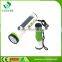 Rechargeable super bright 3 led ABS material cheap plastic flashlight