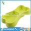 Green Bone Shaped Dog Bowl Personalized Dog Bowl Plastic Dog Bowls