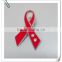 red cross ribbon pin badge,public welfare activities pin badge, Pink Ribbon Day lapel pin,iron soft enamel pin bage