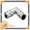 90 degree bathroom glass door round pipe connector ,stainless steel pipe connector