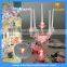 Multi Color Chaing Round Bottle Florifiers Party Vase LED Light Base For Resturant Table Center Decoration