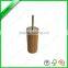 For sale square toilet brush holder from bamboo with stianless steel handle