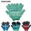 Made in China Cheap Garden Work Mixed Color Nylon Glove/Guantes 0206