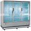 3 glass doors Supermarket refrigerator with ASPERA Compressor