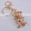 2016 new fashion Monkey keychains crystal diamond monkey keychain mmetal key chain