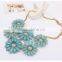 New European Style Flower Choker Collar Vintage Pendant Statement Necklace for Women