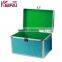 Multi Purpose Aquamarine Grid Pattern Lacquer Box Of Jewelry