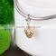 S163 Globalwin Wholesale Fashion Jewelry Open 925 Silver Heart Pendant Gold