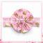Lovely big bow for newborn baby girls gold polka dot cotton elastic hairband hair accessories 1 dollar gifts
