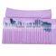 Hot sale 23pcs per set log wood handle animal fiber hair cosmetic makeup brush set with PU makeup brush bag