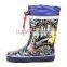 hot sale cartoon printed kids rain boots durable unisex children rubber boots