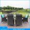 Luxury 6 Seats Outdoor Furniture Rattan Dining Set / Rattan Garden Furniture