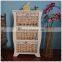 Elegance rural style wood cabinet with 7 wicker drawers wholesale