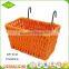 Hot sale colorful paper twine woven kids bike basket bicycle front basket