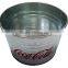 Large Metal Tub Farm Fresh Container Oval steel Bucket Galvanized Bins Ice Buckets For Beer