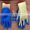 cheap wholesale price Latex coated cotton glove 10 gauge one thread flat finished coating latex examination gloves