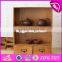 2017 new products girls pink wooden storage bins W08C175