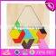 2017 Best design classic brain teaser wooden triangle puzzle for kids education W14A167