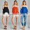 polyester 100% Chiffon Off-Shoulder Top Womens Shirt