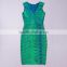 green printing bandage dress, guangzhou fashion dress