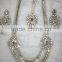 PEARL Gold Plated LONG Necklace EARRING Set