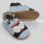 Fancy handmade skidproof soft sole leather baby shoes