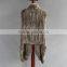 Dark grey color imitation rex rabbit faux fur vest for ladies