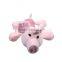 Plush Giggle Ball Training Chew Sound Activity Squeaky Toy Pig Animal Pink