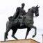 International jumping horse bronze sculpture, brass horse statues, knight bronze figurines