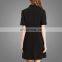 Latest Design Fashion Woman Dress High Quality Western Design Black MIdi Dress