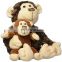 Stuffed Animal Mom And Baby Plush Toys Monkey Custom OEM Cartoon Brown Soft Plush Monkey Toy