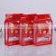 China manufacture cheap resealable plastic flat bottom bag for nuts/coffee packaging