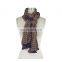 Cotton Check Double-Side Crinkle Gingham Check Scarf Neck wear