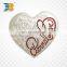 heart shape silver plating custom metal souvenir coin