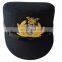 worsted high cap with bullion embroidery logo peak cap