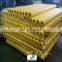 Leno PE tarpaulin, yellow color with micro perforations for waterproofing of low-slope roofing