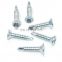 customized white zinc-plated cross countersunk head self-tapping screw