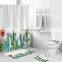 Decorativas Flower Bath Shower Curtain Set, Fancy African American Women Bathroom Shower Curtain With Hooks