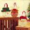 Cute Snowman Santa Claus Trick Or Treat halloween felt candy tote bag