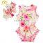 2018 Newest Toddler Floral Skull Rompers Girl Summer Playsuit Baby Pom Pom Rompers